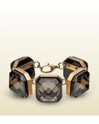 Gucci Geometric Crystal Bracelet - Lyst