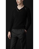 Burberry Prorsum Open Stitch Detail Cashmere Sweater - Lyst