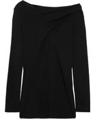 Donna Karan New York Draped Knitted Top - Lyst