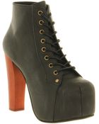 Jeffrey Campbell Lita Platform Ankle Boot Black Leather - Lyst