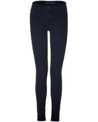 J Brand Noirblue Mid Rise Skinny Jean - Lyst