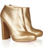 Christian Louboutin Rock & Gold 120 Metallic Leather Ankle Boots - Lyst