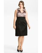 Donna Ricco Pleated Sheath Dress - Lyst