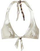 Just Cavalli Reversible Halterneck Bikini Top - Lyst