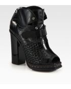Proenza Schouler Woven Leather Platform Ankle Boots - Lyst