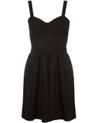 Topshop Lace Corset Flippy Tunic Dress - Lyst