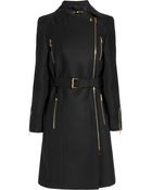 Gucci Belted Wool Felt Coat - Lyst