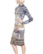Mary Katrantzou Wool Jacquard Dress - Lyst