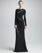 Emilio Pucci Beaded Longsleeve Gown - Lyst
