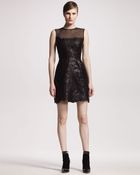 Valentino Cutout Leather Dress - Lyst