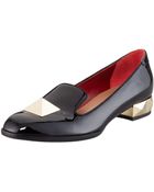Valentino Rockstud Patent Leather Loafer - Lyst