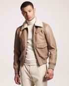 Saint Laurent Shearling Bomber Jacket - Lyst