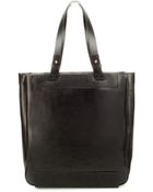 Zara Basic Leather Shopper - Lyst