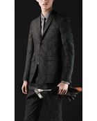 Burberry Prorsum Skinny Fit Tweed Jacket - Lyst