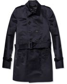 Burberry Prorsum Cotton Satin Trench Coat - Lyst