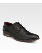 Versace Leather Captoe Oxford - Lyst