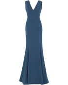 Elie Saab Long Jersey Gown - Lyst
