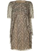 Matthew Williamson Natural Beaded Frill Silk Dress - Lyst