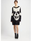 McQ by Alexander McQueen Skull Intarsia Sweater Dress - Lyst