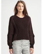 3.1 Phillip Lim Cropped Woolblend Sweater - Lyst