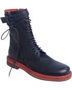 Ann Demeulemeester Plain Toe Double Side Zip Boot - Lyst