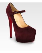 Christian Louboutin Suede Mary Jane Platform Pumps - Lyst
