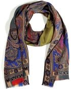 Etro Cashmere and Silk Blend Scarf - Lyst