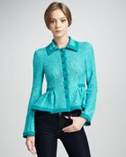 Nanette Lepore Summer Flame Paisleylace Jacket - Lyst