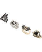 Topshop Eye Wing Ring Pack - Lyst