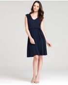 Ann Taylor Cap Sleeve Wrap Dress - Lyst