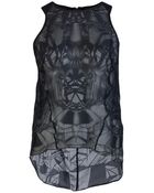 Helmut Lang Spider Burnout Sheer Tank - Lyst