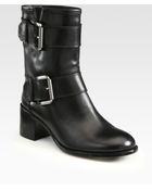 Boutique 9 Leather Buckle Ankle Boots - Lyst