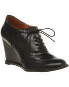 Office Atchu Wedge Black Leather - Lyst