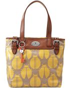 Fossil Vintage Keyper Coated Canvas Shopper - Lyst