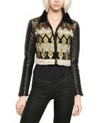 James Long Embroidered Nappa Leather Jacket - Lyst