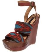 Steve Madden Bernidet Platform Wedge Sandals - Lyst