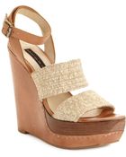Steve Madden Bernidet Platform Wedge Sandals - Lyst