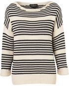 Topshop Knitted Breton Jumper - Lyst