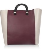 Victoria Beckham Tritone Leather Tote - Lyst