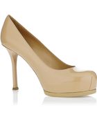 Saint Laurent Tribtoo Patent Mid Pump - Lyst