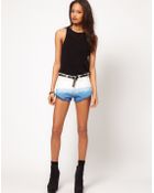 ASOS Collection Denim Shorts in Dip Dye - Lyst