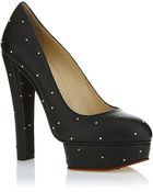Charlotte Olympia Greta Studded Platform Pump - Lyst