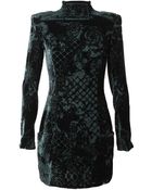 Balmain Devore Velvet Dress - Lyst