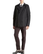 Lanvin DoubleBreasted Water Repellent Peacoat - Lyst