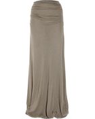 Rick Owens Lilies Ruched Jersey Maxi Skirt - Lyst
