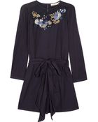 Vanessa Bruno Embroidered Textured Cotton Dress - Lyst