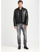 Versace Leather Jacket - Lyst
