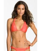 Vix Knot Detailed Triangle Bikini Top - Lyst