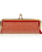 Christian Louboutin Miss Loubi Spiked Patent Leather Clutch - Lyst