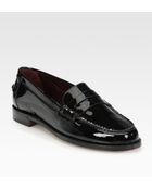 Ralph Lauren Collection Irina Patent Leather Loafers - Lyst